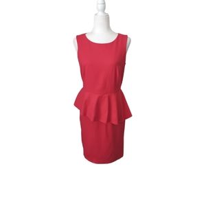 LOFT Asymmetrical Peplum Dress, Size 6.
